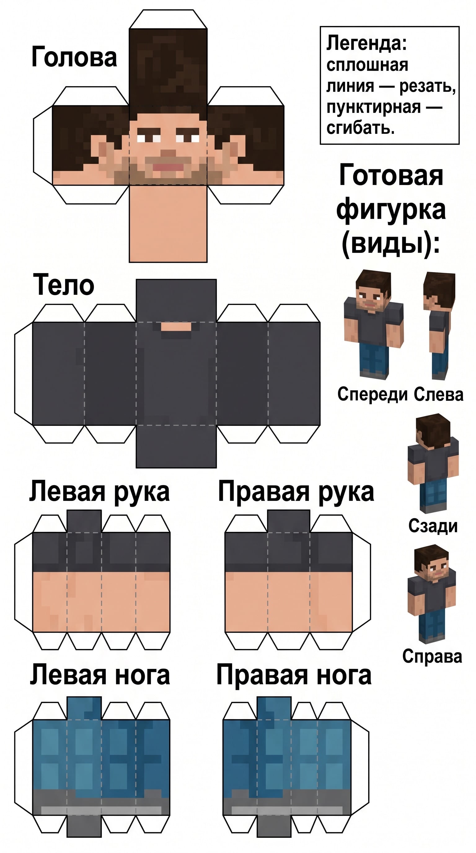 Шаблон «Майнкрафт-фигурка себя» — пример результата